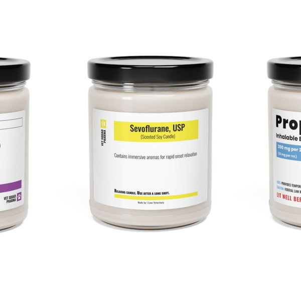 Bundle of 3 Scented Soy Wax Candles-Candles-I love Veterinary