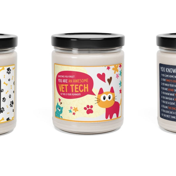 Bundle of 3 Scented Soy Wax Candles-Candles-I love Veterinary