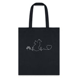 Cat and Dog pulse Tote Bag, Shoulder Bag, Gift for Animal Lover, Pet Lover, Graduation, Birthday, Appreciation Gift, DVM, Gift For Vet-Tote Bag | Q-Tees Q800-I love Veterinary