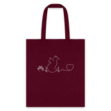 Cat and Dog pulse Tote Bag, Shoulder Bag, Gift for Animal Lover, Pet Lover, Graduation, Birthday, Appreciation Gift, DVM, Gift For Vet-Tote Bag | Q-Tees Q800-I love Veterinary