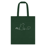 Cat and Dog pulse Tote Bag, Shoulder Bag, Gift for Animal Lover, Pet Lover, Graduation, Birthday, Appreciation Gift, DVM, Gift For Vet-Tote Bag | Q-Tees Q800-I love Veterinary