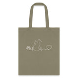 Cat and Dog pulse Tote Bag, Shoulder Bag, Gift for Animal Lover, Pet Lover, Graduation, Birthday, Appreciation Gift, DVM, Gift For Vet-Tote Bag | Q-Tees Q800-I love Veterinary