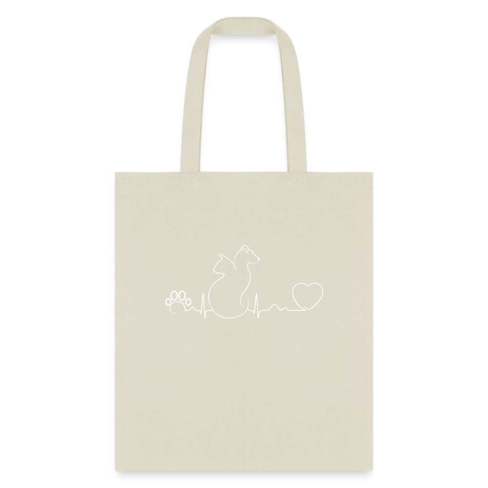 Cat and Dog pulse Tote Bag, Shoulder Bag, Gift for Animal Lover, Pet Lover, Graduation, Birthday, Appreciation Gift, DVM, Gift For Vet-Tote Bag | Q-Tees Q800-I love Veterinary