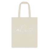 Cat and Dog pulse Tote Bag, Shoulder Bag, Gift for Animal Lover, Pet Lover, Graduation, Birthday, Appreciation Gift, DVM, Gift For Vet-Tote Bag | Q-Tees Q800-I love Veterinary