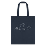 Cat and Dog pulse Tote Bag, Shoulder Bag, Gift for Animal Lover, Pet Lover, Graduation, Birthday, Appreciation Gift, DVM, Gift For Vet-Tote Bag | Q-Tees Q800-I love Veterinary
