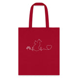 Cat and Dog pulse Tote Bag, Shoulder Bag, Gift for Animal Lover, Pet Lover, Graduation, Birthday, Appreciation Gift, DVM, Gift For Vet-Tote Bag | Q-Tees Q800-I love Veterinary