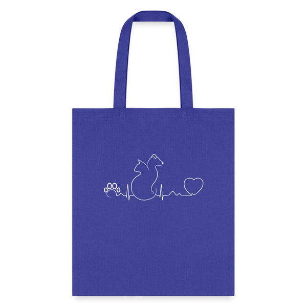 Cat and Dog pulse Tote Bag, Shoulder Bag, Gift for Animal Lover, Pet Lover, Graduation, Birthday, Appreciation Gift, DVM, Gift For Vet-Tote Bag | Q-Tees Q800-I love Veterinary