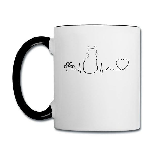 Cat Pulse Contrast Coffee Mug-Contrast Coffee Mug | BestSub B11TAA-I love Veterinary
