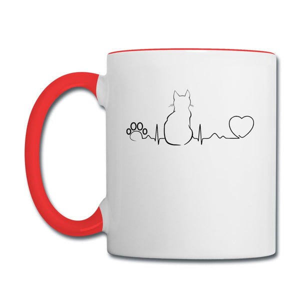 Cat Pulse Contrast Coffee Mug-Contrast Coffee Mug | BestSub B11TAA-I love Veterinary