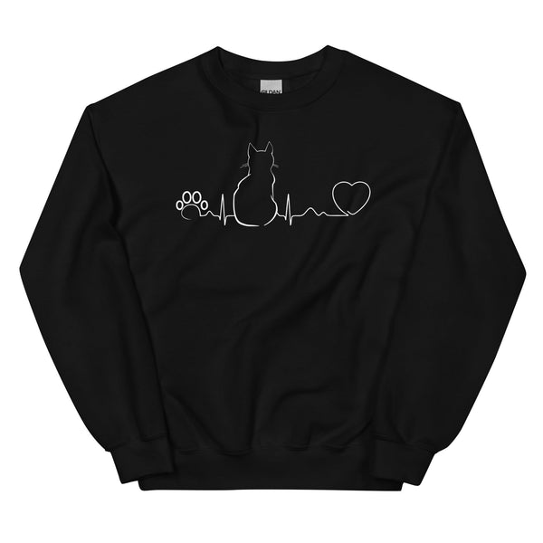 Cat Pulse Unisex Crewneck Sweatshirt-Unisex Crewneck Sweatshirt | Gildan 18000-I love Veterinary