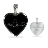 Cat Veterinarian Jewelry Gift Luxury Heart Necklace - Cat Pulse-Necklace-I love Veterinary