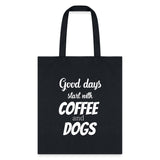 Coffee and dogs Tote Bag, Shoulder Bag, Gift for Animal Lover, Pet Lover, Graduation, Birthday, Appreciation Gift, DVM, Gift For Dog Lover-Tote Bag | Q-Tees Q800-I love Veterinary