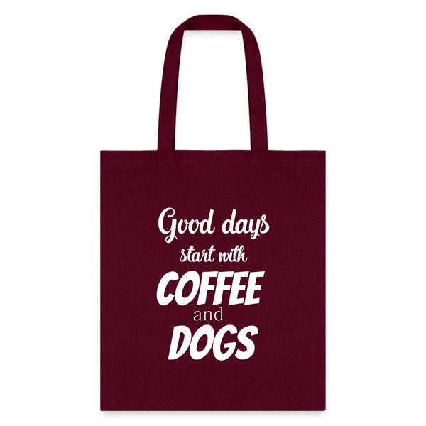 Coffee and dogs Tote Bag, Shoulder Bag, Gift for Animal Lover, Pet Lover, Graduation, Birthday, Appreciation Gift, DVM, Gift For Dog Lover-Tote Bag | Q-Tees Q800-I love Veterinary