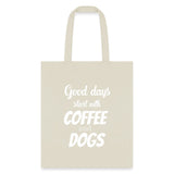Coffee and dogs Tote Bag, Shoulder Bag, Gift for Animal Lover, Pet Lover, Graduation, Birthday, Appreciation Gift, DVM, Gift For Dog Lover-Tote Bag | Q-Tees Q800-I love Veterinary