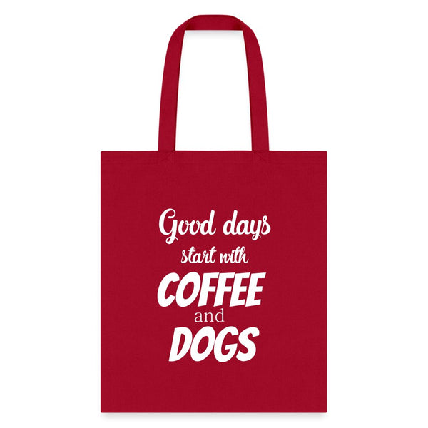 Coffee and dogs Tote Bag, Shoulder Bag, Gift for Animal Lover, Pet Lover, Graduation, Birthday, Appreciation Gift, DVM, Gift For Dog Lover-Tote Bag | Q-Tees Q800-I love Veterinary