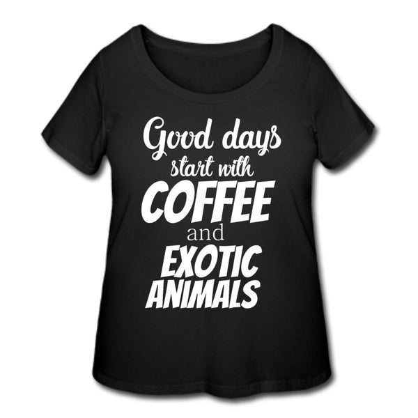 Coffee and exotic animals Women's Curvy T-shirt-Women’s Curvy T-Shirt | LAT 3804-I love Veterinary