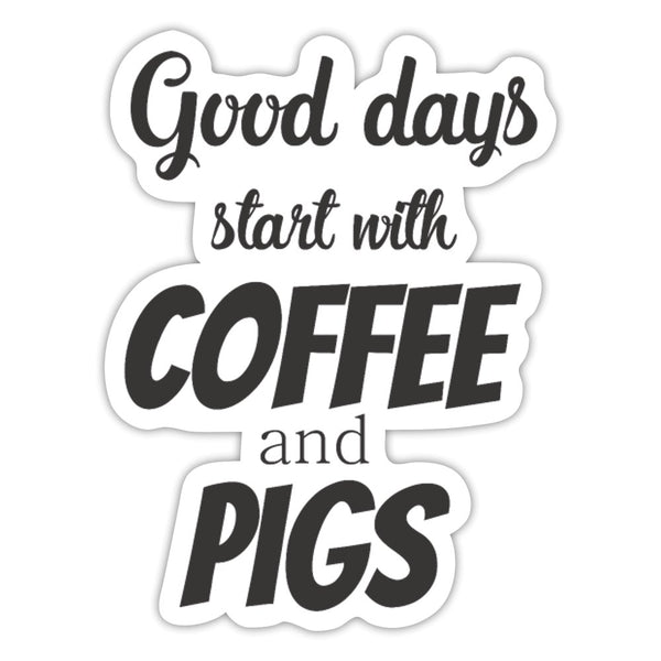 Coffee And Pigs Sticker-Sticker-I love Veterinary