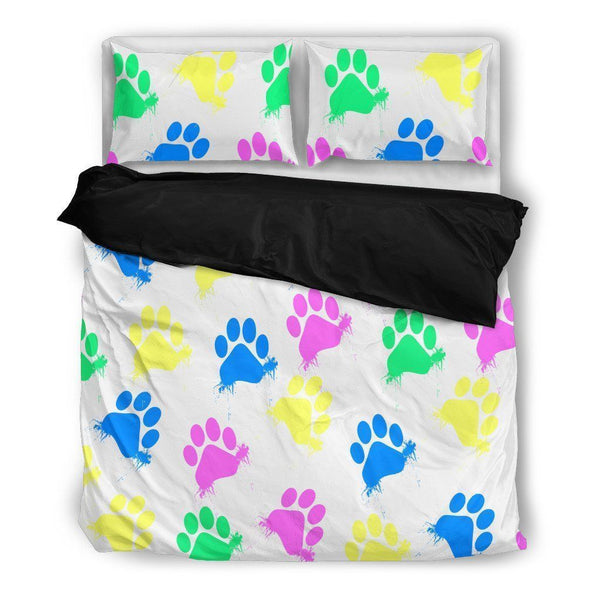 Colorful Paws Bedding Set-Bed sheets-I love Veterinary