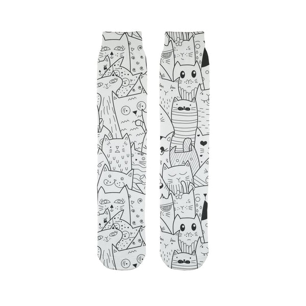 Comic book cats pattern Sublimation Tube Sock-Sublimation Sock-I love Veterinary