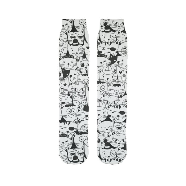 Comic Cats Sublimation Tube Sock-Sublimation Sock-I love Veterinary