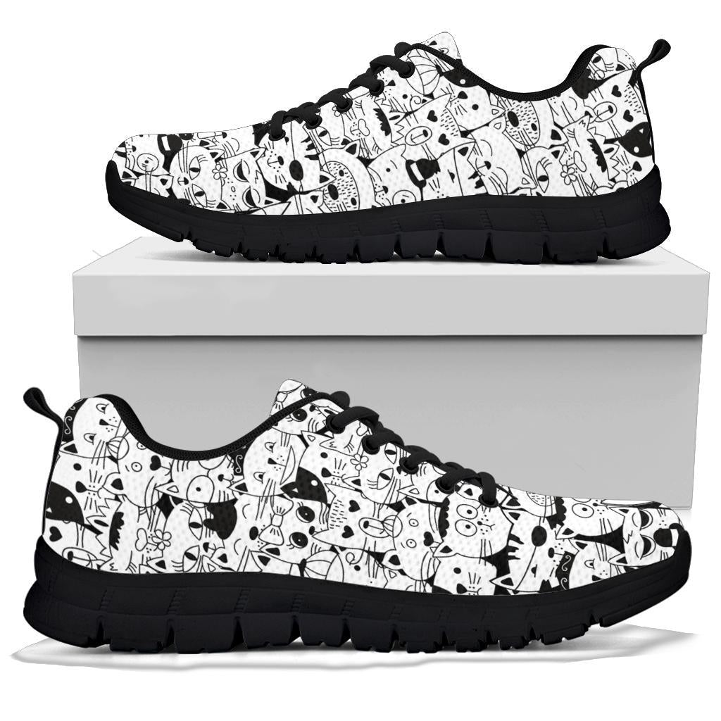 Comic Cats - Women's Sneakers-Sneakers-I love Veterinary