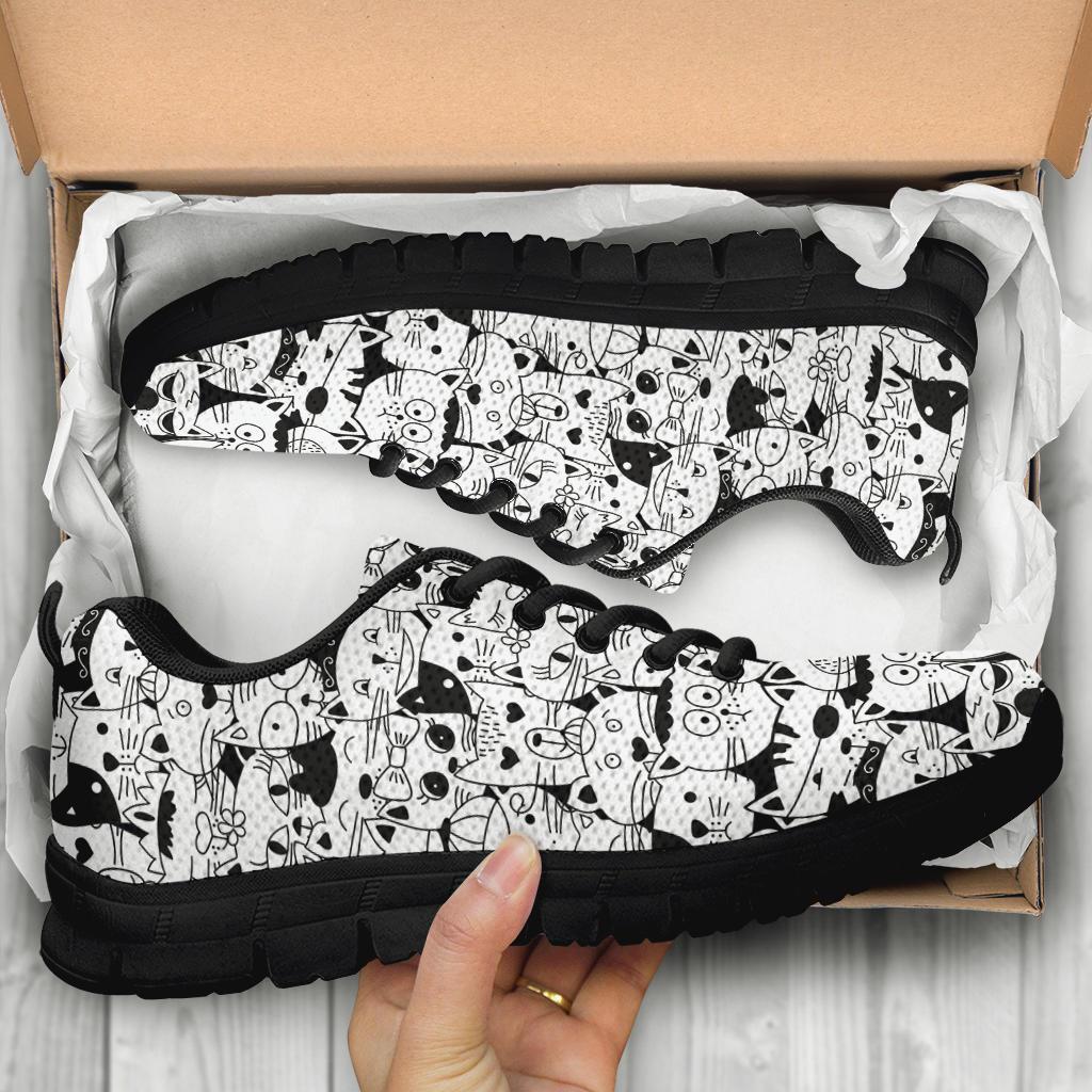 Comic Cats - Women's Sneakers-Sneakers-I love Veterinary