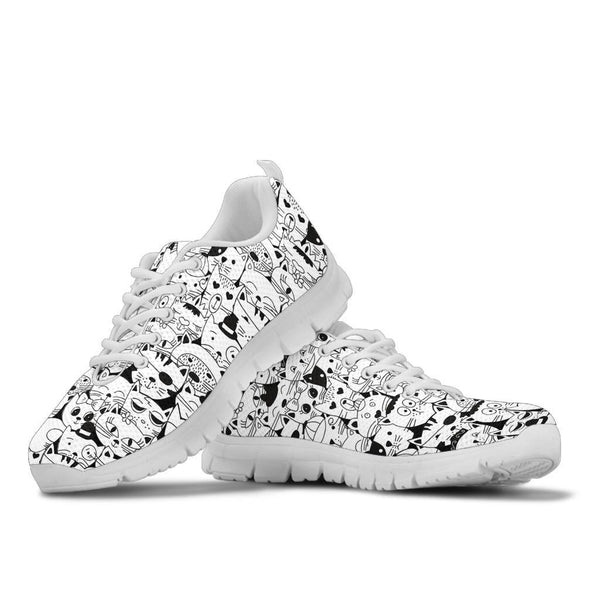 Comic Cats - Women's Sneakers-Sneakers-I love Veterinary