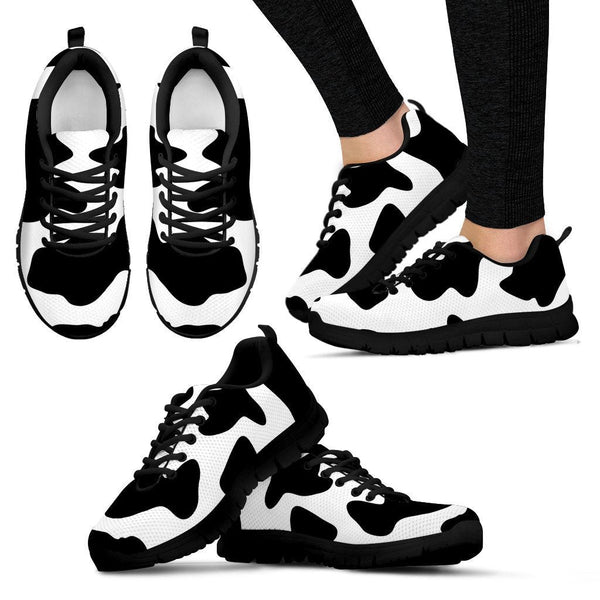 Cow Pattern Women's Sneakers-Sneakers-I love Veterinary