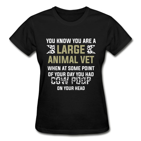 Cow poop on your head Gildan Ultra Cotton Ladies T-Shirt-Ultra Cotton Ladies T-Shirt | Gildan G200L-I love Veterinary