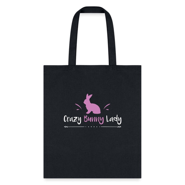 Crazy bunny lady Tote Bag-Tote Bag | Q-Tees Q800-I love Veterinary