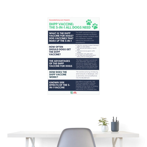 DHPP Vaccine: The 5-IN-1 All Dogs Need Poster-Posters-I love Veterinary