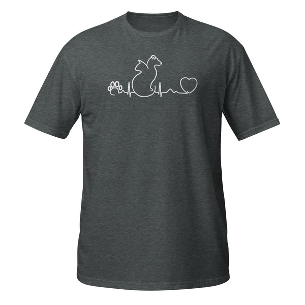 Dog and cat heartbeat Unisex T-Shirt-Unisex T-Shirt | Gildan 64000-I love Veterinary