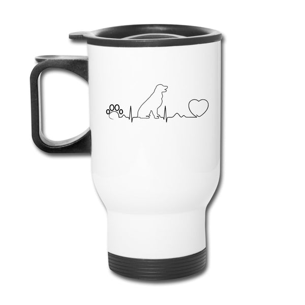 Dog heartbeat 14oz Travel Mug-Travel Mug | BestSub B4QC2-I love Veterinary