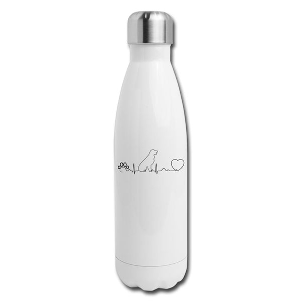 Dog heartbeat Insulated Stainless Steel Water Bottle-Insulated Stainless Steel Water Bottle | DyeTrans-I love Veterinary