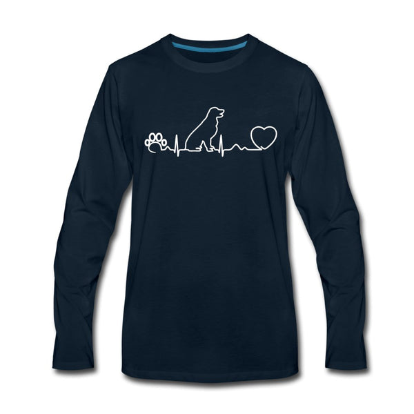 Dog heartbeat Men's Premium Long Sleeve T-Shirt-Men's Premium Long Sleeve T-Shirt | Spreadshirt 875-I love Veterinary