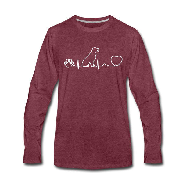 Dog heartbeat Men's Premium Long Sleeve T-Shirt-Men's Premium Long Sleeve T-Shirt | Spreadshirt 875-I love Veterinary