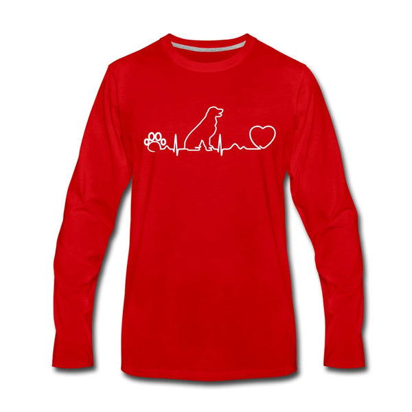 Dog heartbeat Men's Premium Long Sleeve T-Shirt-Men's Premium Long Sleeve T-Shirt | Spreadshirt 875-I love Veterinary