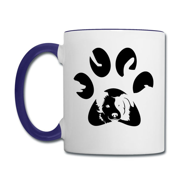 Dog Pawprint Contrast Coffee Mug-Contrast Coffee Mug | BestSub B11TAA-I love Veterinary