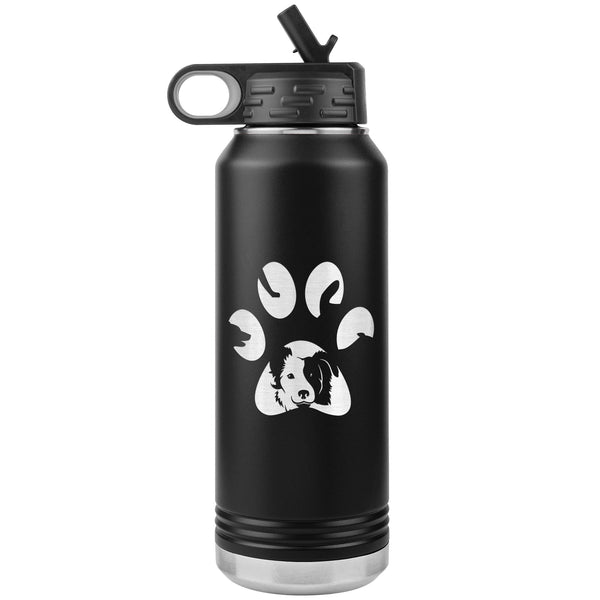 Dog Pawprint Water Bottle Tumbler 32 oz-Water Bottle Tumbler-I love Veterinary