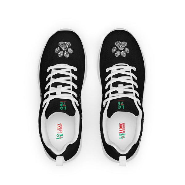 Dog Pulse with Paw Print Women's athletic shoes-Women's Athletic Shoes-I love Veterinary