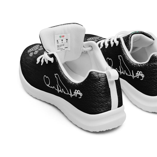 Dog Pulse with Paw Print Women's athletic shoes-Women's Athletic Shoes-I love Veterinary