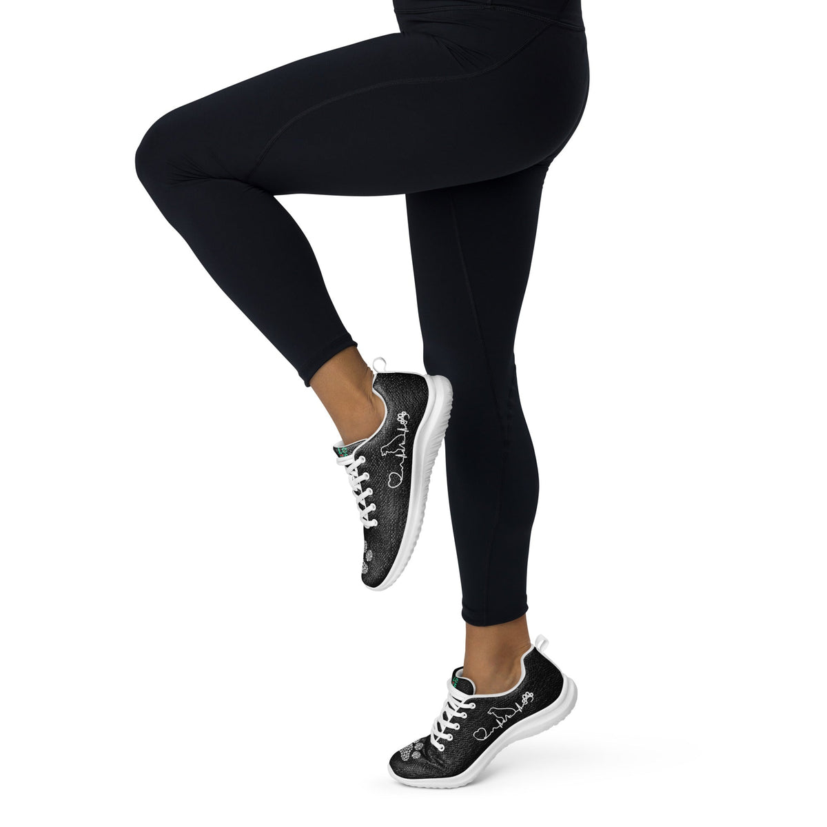 Dog Pulse with Paw Print Women's athletic shoes-Women's Athletic Shoes-I love Veterinary