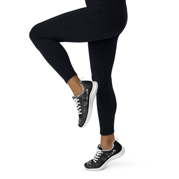 Dog Pulse with Paw Print Women's athletic shoes-Women's Athletic Shoes-I love Veterinary