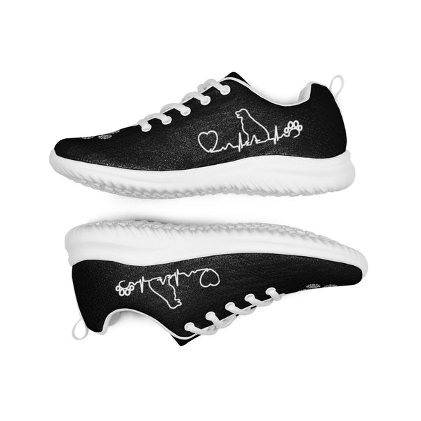 Dog Pulse with Paw Print Women's athletic shoes-Women's Athletic Shoes-I love Veterinary