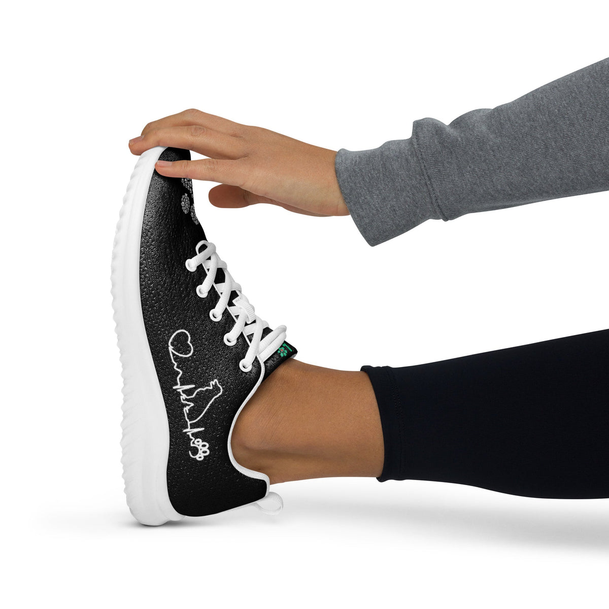 Dog Pulse with Paw Print Women's athletic shoes-Women's Athletic Shoes-I love Veterinary