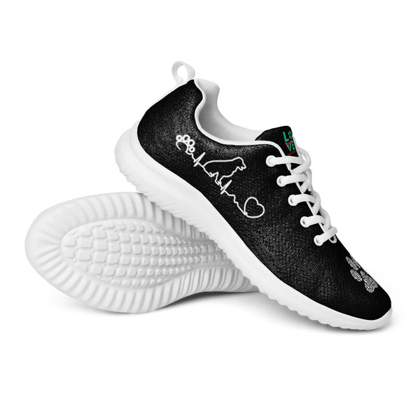 Dog Pulse with Paw Print Women's athletic shoes-Women's Athletic Shoes-I love Veterinary