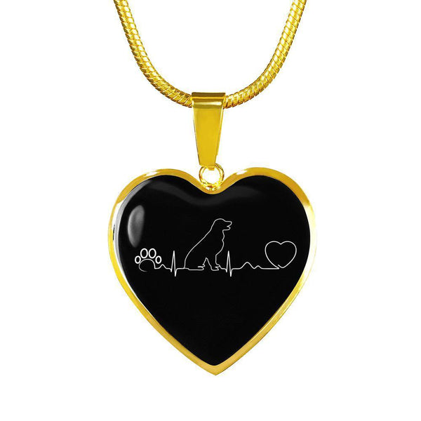 Dog Veterinarian Jewelry Gift Luxury Heart Necklace - Dog heartbeat-Necklace-I love Veterinary