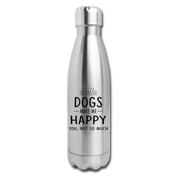 Dogs make me happy Insulated Stainless Steel Water BottleDogs make me happy Insulated Stainless Steel Water Bottle-Insulated Stainless Steel Water Bottle | DyeTrans-I love Veterinary