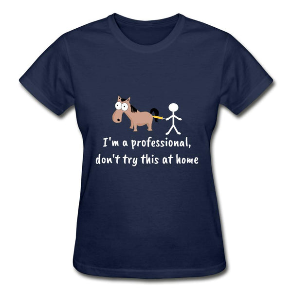 Don't try this at home Gildan Ultra Cotton Ladies T-Shirt-Ultra Cotton Ladies T-Shirt | Gildan G200L-I love Veterinary