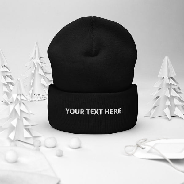 Embroidered Cuffed Beanie with your text-Yupoong Cuffed Beanie 1501KC-I love Veterinary